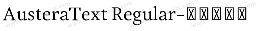AusteraText Regular字体转换